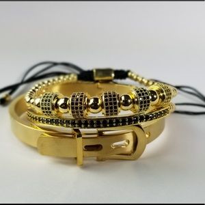 Luxury black and gold bracelets